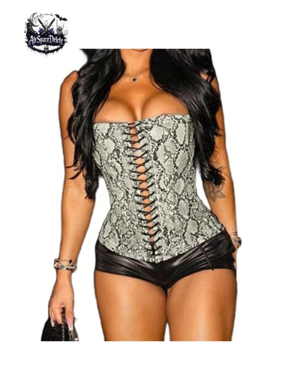Faux Leather Bustier Crop Tube Top Strapless Sleeveless Party Top